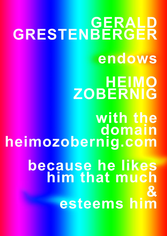 Schenkung an Heimo Zobernig